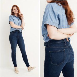 MADEWELL 10" High-Rise Skinny Jeans in Hayes Wash Size 31